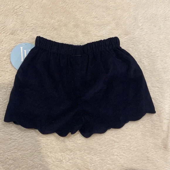 NWT Little English Navy Corduroy Scallop Shorts - Picture 3 of 5